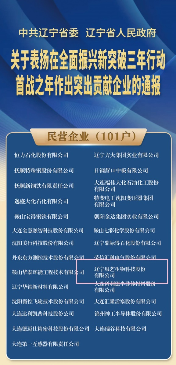 遼寧省企業(yè)大會(huì)隆重召開，垠藝生物受邀參會(huì)并榮獲表彰(圖1)